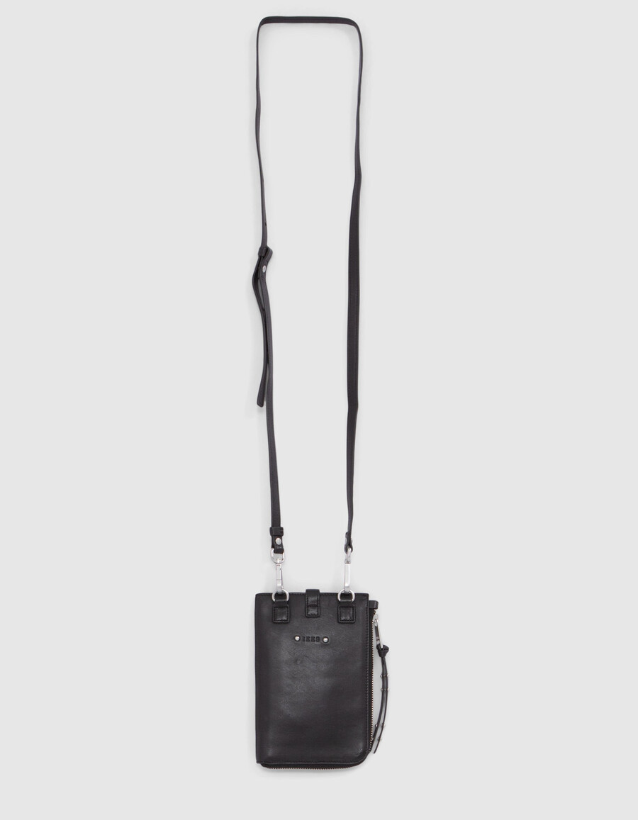de clutch bag 1440 zwart gewatteerd leer dames