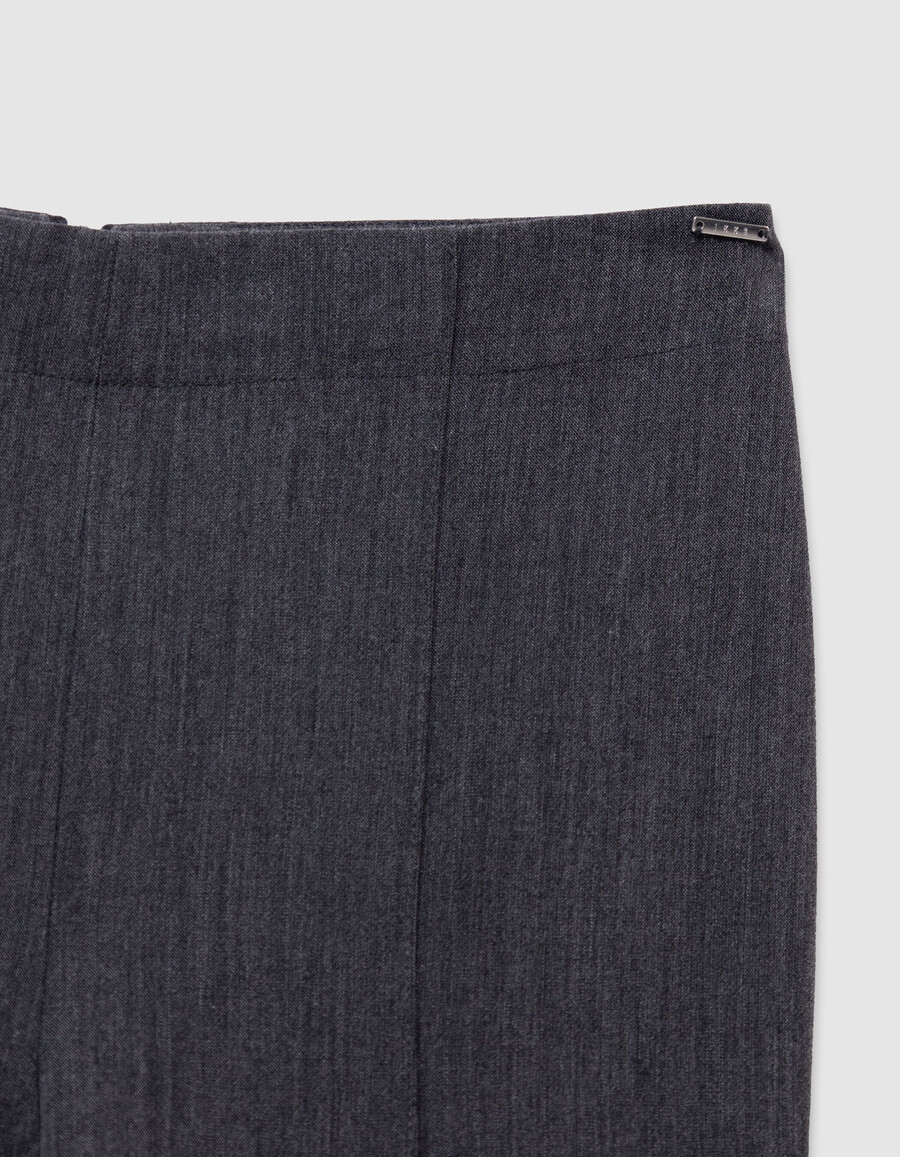 grijze 2-in-1 flared broek voor meisjes met afneembare rok